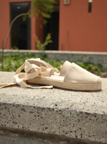 Hechas en Mexico, Alpargatas Planas de Piso Mujer Bali - Beis - Ver 2