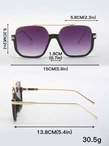 1pair Oversized Simple Vintage Fashion Glasses For Women Beach Accessories For Women Glasses Shades Basics Fall Winter Women Outfits Clothes Business Casual Gifts For Summer Beach Vacation, Outdoor, Travel - Multicolor - View 5