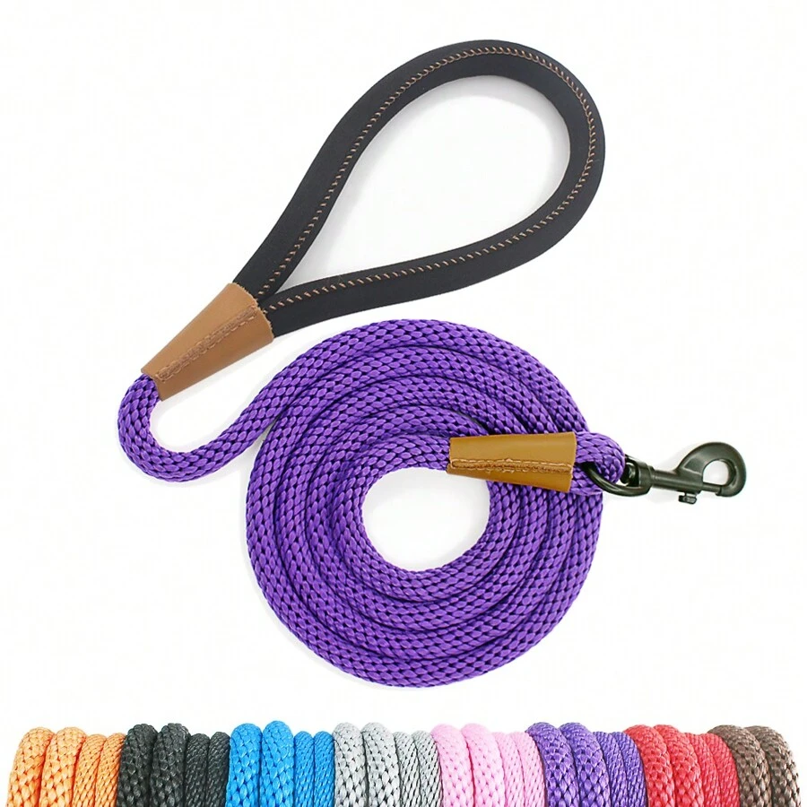 Lynxking 1 Miếng Xích chó , Trượt Chì Móc lò xo Dây nylon Dây xích , Kéo Xích chó Đối với Tập huấn Và Đi dạo Ngoài trời - Màu tím - Xem 1