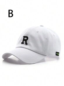 1pc Unisex Embroidered Capital Letter R Fashion Baseball Cap - Multicolor - View 10