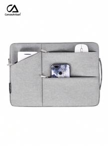 canvas artisan Laptop Case Polyester Notebook Bag Waterproof Laptop Sleeve For MagicBook ThinkBook Macbook - Grey - View 2
