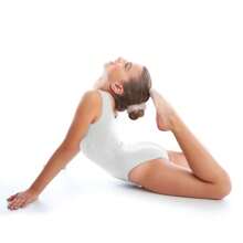 Leotardo para niña en algodón elástico tirantes anchos para ballet gimnasia danza jazz exhibición festivales - Blanco - Ver 1