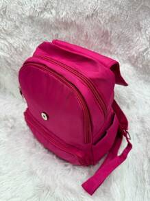 Women Fashion Backpacks - Hot Pink - View 5