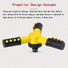 1入360度自動旋轉三頭灑水器,適用於灌溉用旋轉灑水器,串聯灑水器,噴霧注水造園 - 黃色 - 查看 4