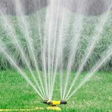 1入360度自動旋轉三頭灑水器,適用於灌溉用旋轉灑水器,串聯灑水器,噴霧注水造園 - 黃色 - 查看 5