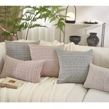 Luxury Chenille Jacquard Modern Art Decorative Pillowcase, No Filler, With Hidden Zipper, Exquisite Workmanship And Durable Zipper. This Beautiful Cushion Cover Is Suitable For Sofas, Couches, Beds, Cars, Seats, Window Seats, Loveseats, Living Rooms, Bedrooms, Floors, Benches, Offices, Coffee Shops, Etc. - Pink - View 11