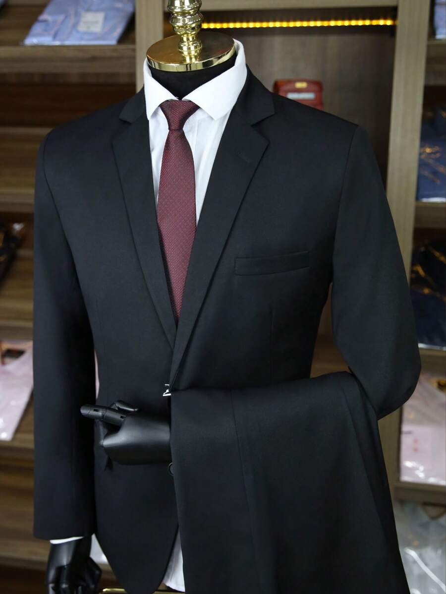 Men Suits - 黑色 - 查看 1