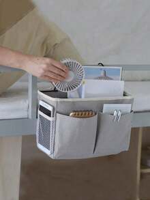 大學宿舍床側掛籃袋,床頭儲物架,上鋪床組織架 - 灰色 - 查看 6