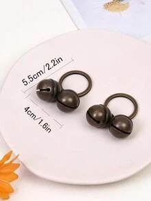 1pc Bell Decor Pet ID Tag - Bronze - View 2