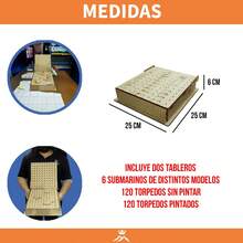 Juego De Mesa Batalla Naval Submarino Mdf 3mm Armable - Beis - Ver 2