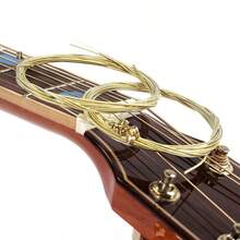 3pcs Wood Guitar Brass String Acoustic Guitar Strings Set, Folk Guitar Loose Strings (Random Color, 6 Strings/Set) - Multicolor - View 5