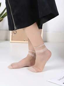 Set De 10 Pares De Medias Ultrafinas Y Transpirables Para Mujer Para El Verano