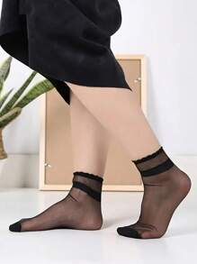 Set De 10 Pares De Medias Ultrafinas Y Transpirables Para Mujer Para El Verano
