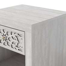 Avaro 1 Drawer Dusty Gray Oak Nightstand (20.3 In. H X 17.8 In. W X 16.1 In. D) (Set Of 2) - Xám - Xem 8