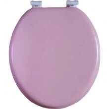 J&V Textiles Soft Round Toilet Seat With Easy Clean & Change Hinge, Padded - Black - View 4