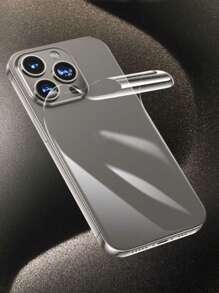 1pc Soft Hydrogel Full Coverage Screen Protector Film Compatible With Iphone 16 15 Pro Max 14 Plus 13 12 11 Pro Max, Full Screen Coverage Protector Compatible With Iphone 15 Pro Max, [Non-Glass, No Scraper] Gift For Birthday, Family, Friends Phone Screen Protector, Phone Accessories - Clear - View 5