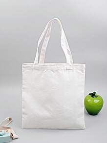 Bolso De Hombro De Lona De Moda Para Mujeres Con Patrón De Oso Impreso En Colores, Bolsa Grande Y Espaciosa Para Estudiantes