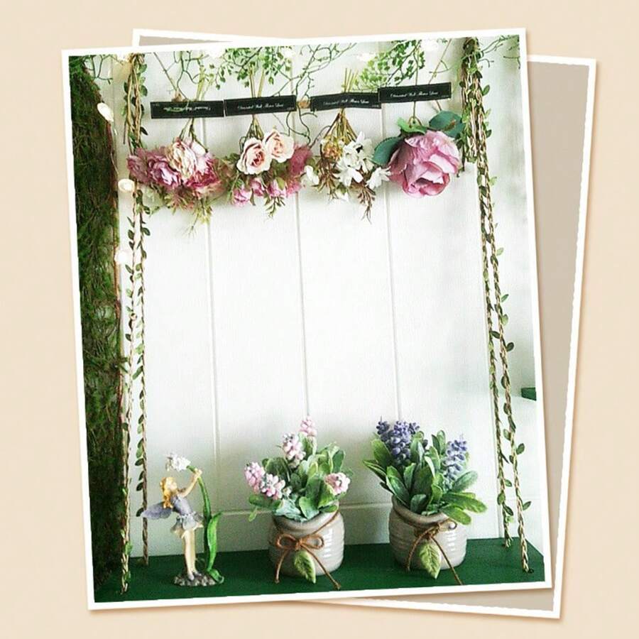 10m Nature Inspired DIY Decor Garden Wire Rope With Leaf, Vines