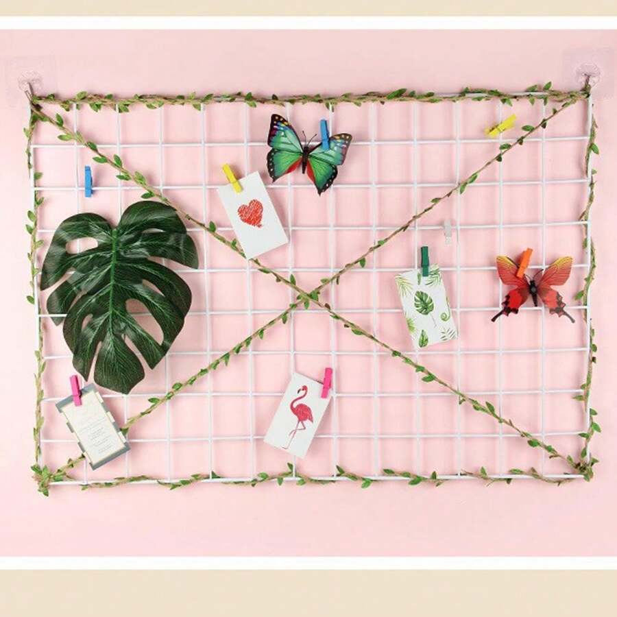 10m Nature Inspired DIY Decor Garden Wire Rope With Leaf, Vines