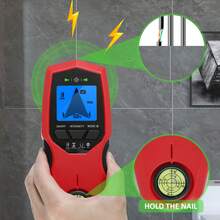 Stud Finder Wall Scanner 7 In 1 Multifunctional Electronic Stud Sensor With LCD Display AC Wire Detector Wall Wood Metal Stud Detector Portable Joist Finder Beam Sensor Detector - Red - View 7