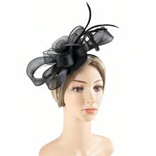 1頂女士羽毛花手工Fascinator帽，適用於狂歡節、茶會、生日、賽馬、新娘禮帽、德比帽等場合 - New style - 查看 5