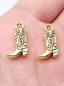 10 件/袋 11x18 毫米双面西部牛仔靴饰品 用于珠宝制作 手工珠宝工艺配件 DIY 珠宝部件