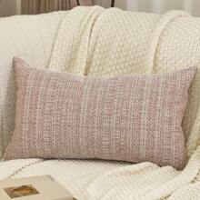 Luxury Chenille Jacquard Modern Art Decorative Pillowcase, No Filler, With Hidden Zipper, Exquisite Workmanship And Durable Zipper. This Beautiful Cushion Cover Is Suitable For Sofas, Couches, Beds, Cars, Seats, Window Seats, Loveseats, Living Rooms, Bedrooms, Floors, Benches, Offices, Coffee Shops, Etc. - Pink - View 8
