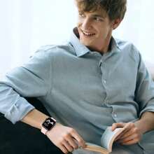 1入組男女適用運動款矽膠蘋果手錶錶帶，適用於38/40/41/42/44/45/49mm蘋果手錶Ultra/Se/8/7/6/5/4/3/2/1 - 粉色 - 查看 7