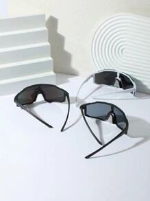 3 chiếc/bộ kính trượt tuyết bảo vệ mới, kính thời trang & thể thao, kính râm thời trang, phụ kiện đi biển - màu đen - Xem 4