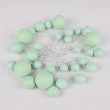 10pcs Colorful Spherical Cake Decorations, Light Green Spherical Cake Decor Accessories, Decorations, Baking Decorations - Green - View 2