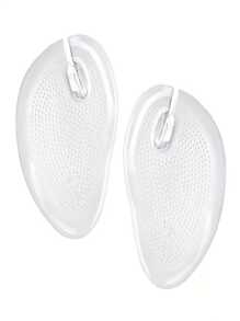 1pair Anti-Slip Massage Half Insole For Flip Flops, Sandals, With Silicone Toe Separator Cushion And Metatarsal Pad - Clear - View 5