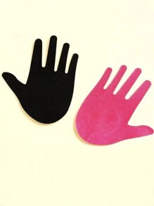 6pairs Personalized Hand Design Disposable Breathable Anti-Emptied Chest Paste - Multicolor - View 4