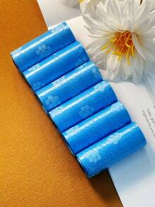 6pcs Footprint Pattern Plastic Pet Waste Bag Dog Poop Bag, For Pooper Scooper Dispenser - Multicolor - View 7