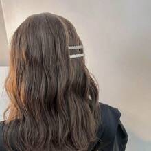 波西米亚风4件套可爱小方头发夹，适合短发，简约发型，情人节礼物，发爪夹，发夹，发卡，学习用品，发饰，头部饰品，发卡 - 彩色 - 查看 4