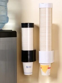 1pc Disposable Cup Lifter Paper Cup Drop Holder Punch Free Paper Cup Holder Water Cup Storage Rack Automatic Cup Lifter