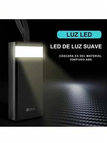 Power bank bateria externa portatil 30,000 mAh cargador celular Blanco/Negro - Blanco y Negro - Ver 3