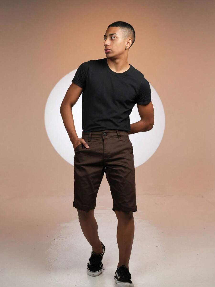 Men Shorts - Chocolate Brown - View 1