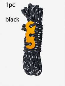 1pc Outdoor Camping Reflective Guyline, Multi-Functional Guyline With Buckle, Outdoor Camping Accessory - Multicolor - View 3