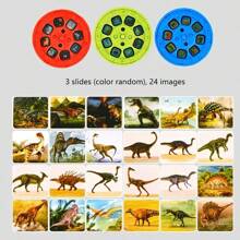 1 件投影手电筒儿童玩具，儿童投影仪灯，可爱卡通恐龙动物太空美人鱼夜照灯，睡前学习趣味婴儿玩具，由 2 节 AA 电池供电（不包括），男孩女孩儿童//圣诞派对玩具游戏礼物，恐龙夜灯，学习，男孩玩具 - 彩色 - 查看 3