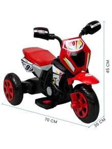 THE BABY SHOP Rideable Motorcycle For Children 3 Wheels Sound, Light 6V - Red - View 8