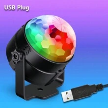 Miniature Sound Activated Rgb Disco Ball Party Lights Rgb Disco Stage Strobe Light Stage Lighting Equipment - Black - View 2