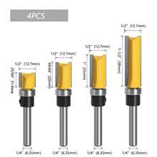 Bearing Guided Pattern Router Bit, Woodworking Milling Cutter, Double Flute Bearing Straight Router Bit, Long Router Bit - Orange - View 3