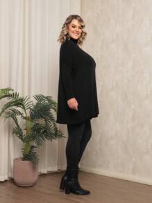 Plus Size Sweater Vests - 黑色 - 查看 5