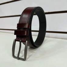 Men Belts - 酒紅色 - 查看 2