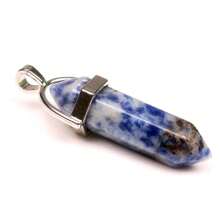 1入組天然寶石石英粉紅水晶六邊形擺錘光環吊墜魅力diy珠寶項鍊配件