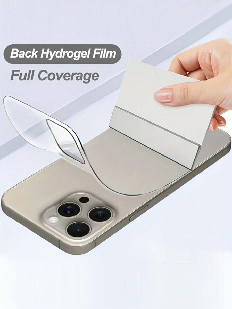 1pc Soft Hydrogel Full Coverage Screen Protector Film Compatible With Iphone 16 15 Pro Max 14 Plus 13 12 11 Pro Max, Full Screen Coverage Protector Compatible With Iphone 15 Pro Max, [Non-Glass, No Scraper] Gift For Birthday, Family, Friends Phone Screen Protector, Phone Accessories - Clear - View 1