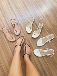 Women Flat Sandals - 金色 - 查看 1