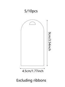 5/10pcs Acrylic Blank Frosted Seat Tag Without Ribbon, Wedding Decoration Diy Party Signage,Christmas - Frosted - View 3