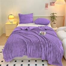 1 件纯色可爱毛绒毯，柔软亲肤毛绒毯，多尺寸、多功能毯，适用于旅行、空调、夏季、床、沙发、户外、办公室、卧室装饰、全年使用，是送给朋友和家人的完美礼物 - 彩色 - 查看 12