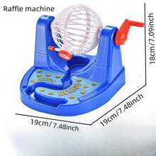 1pc New Style Lottery Drawing Machine Fun Raffle Game Toy, Simulation - Blue - View 2